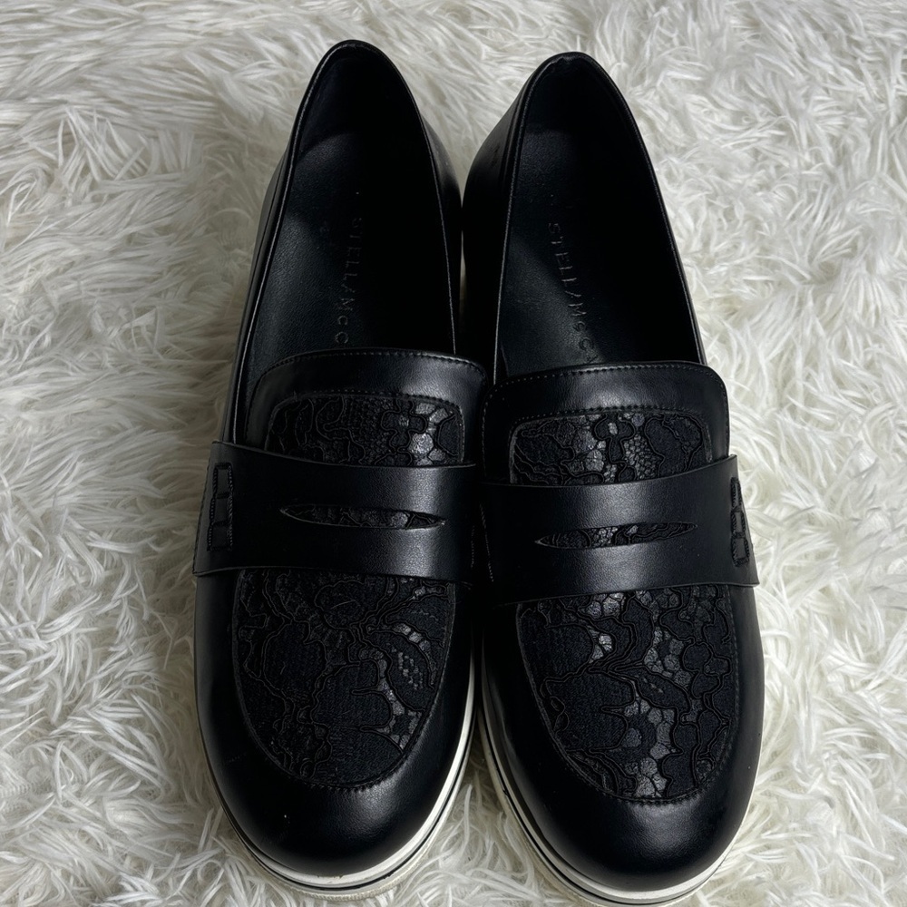 Stella McCartney Black Lace Loafers